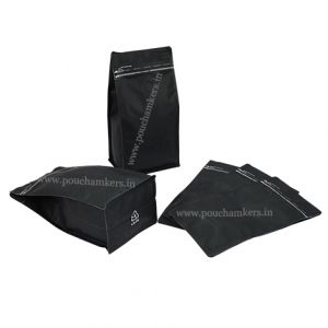 Recyclable Flat Bottom Pouch With Tear Off Zipper And Valve