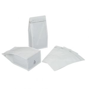 Recyclable Flat Bottom Pouch With Tear Off Zipper